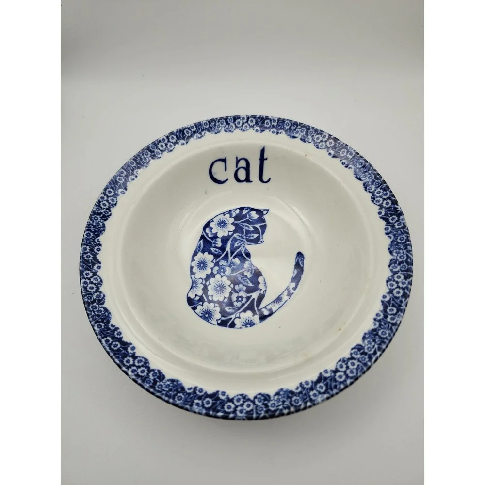Vintage Royal Crownford Calico Cat Bowl  Staffordshire England Norma Sherman